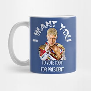 Cody Rhodes wants you to vote for Cody Mug